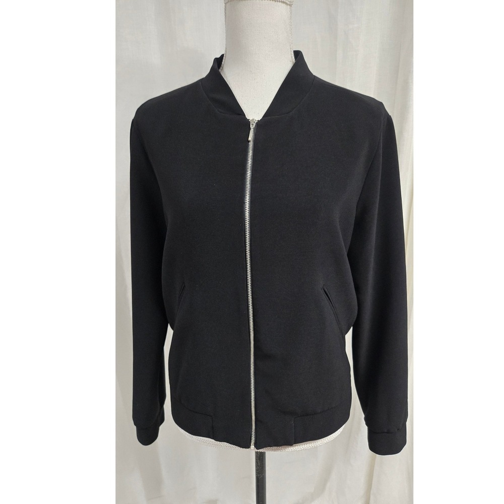 Zara Basic Bomber Jacket Full Zip Lightweight Poc… - image 8